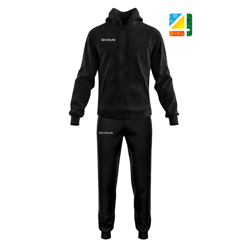 Спортивный костюм Givova TUTA KING 4 SEASONS TT014 черный