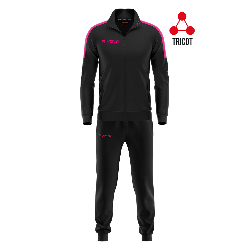 Спортивный костюм Givova TUTA REVOLUTION FLUO TRIACETATO TR033F черный/фуксия