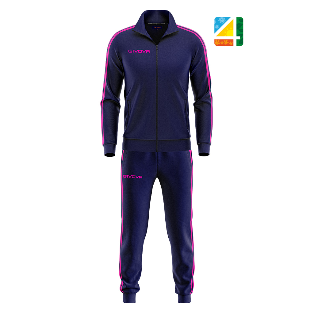 Спортивный костюм Givova TUTA SCUOLA COTONE TERRY LF30 темно-синий/фуксия