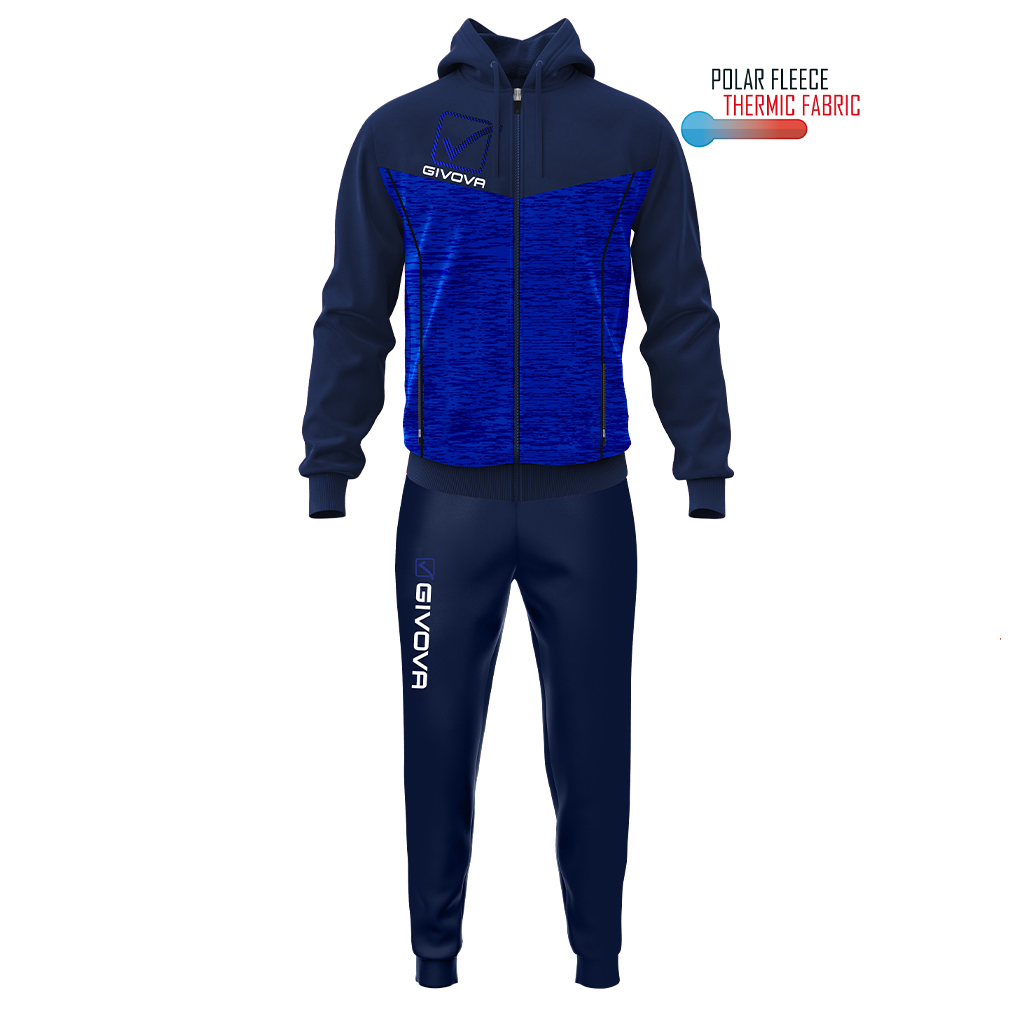 Спортивний костюм Givova TUTA VISA MELANGE CON CAPPUCCIO POLARFLEECE TR018P thumbnail 1