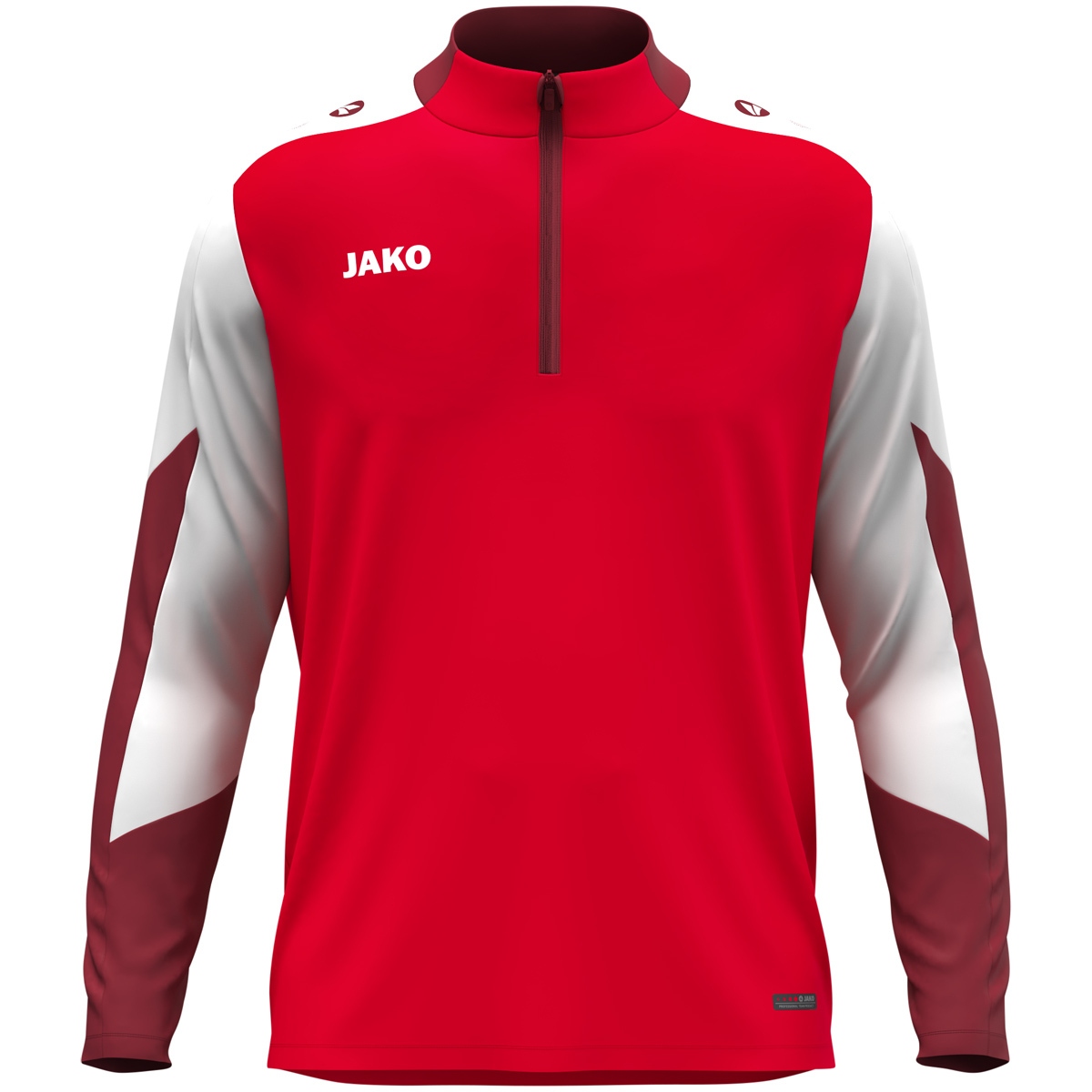 Спортивний реглан Jako ZIPTOP DYNAMIC 8670  червоний/білий