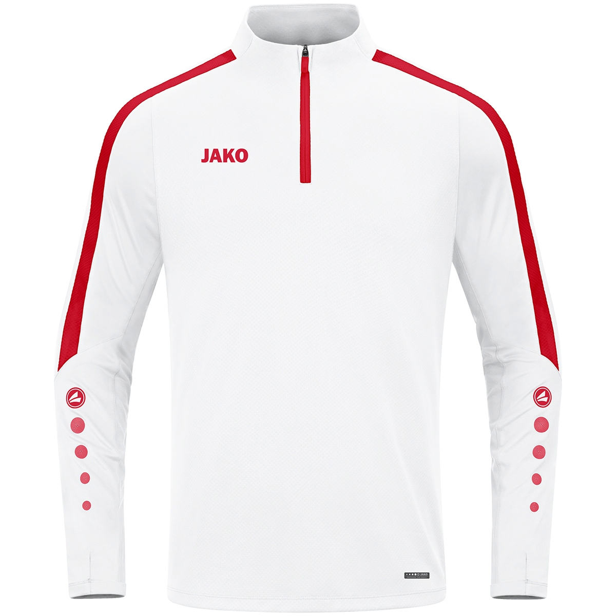 Спортивний реглан Jako ZIPTOP POWER 8623 білий/червоний