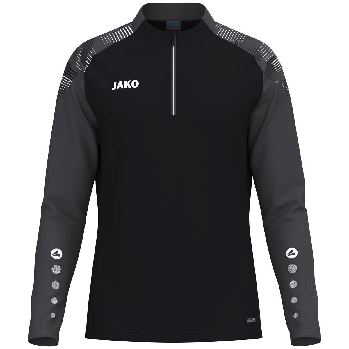 Спортивний реглан Jako ZIPTOP SONIC 8626 чорний/темно-сірий