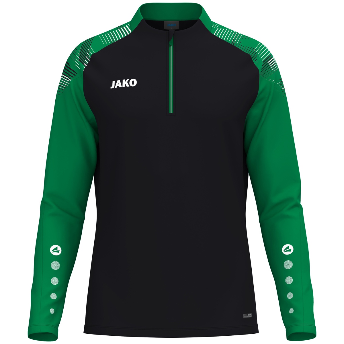 Спортивний реглан Jako ZIPTOP SONIC 8626 чорний/зелений