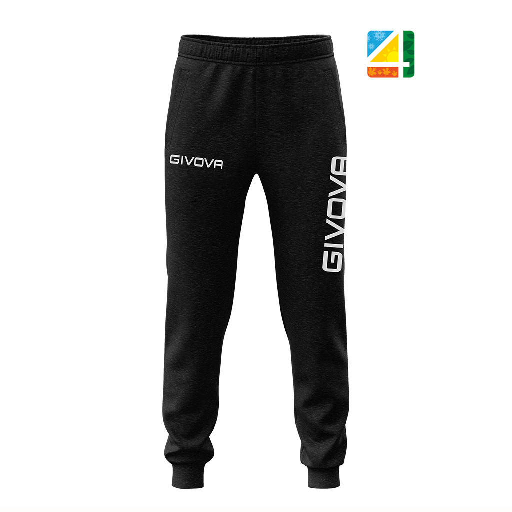 Штани спортивні Givova PANTA COTONE MOD. MOON BIG LOGO P011 чорний