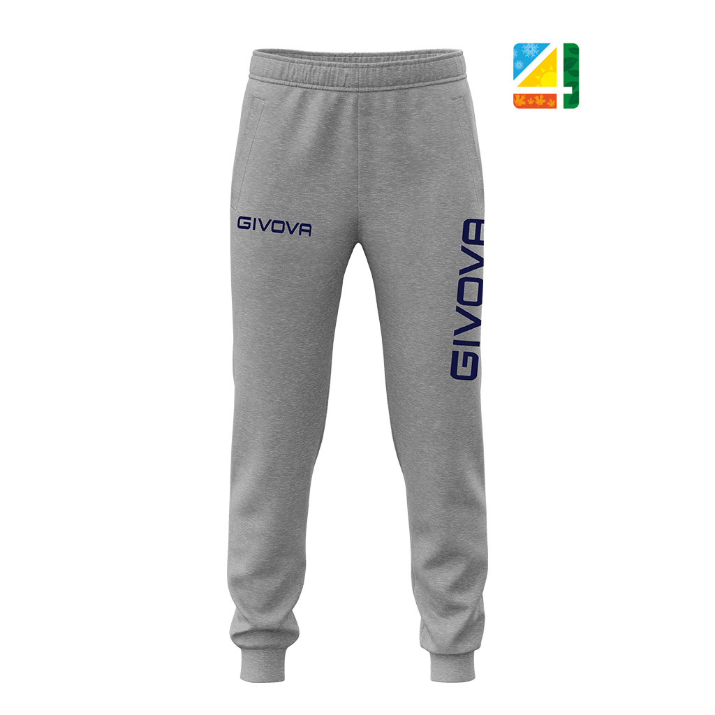 Штани спортивні Givova PANTA COTONE MOD. MOON BIG LOGO P011 сірий
