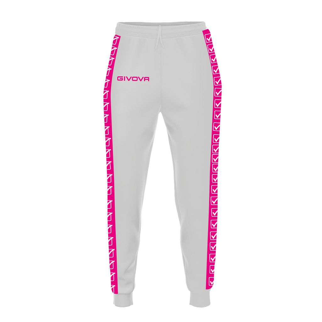 Брюки спортивные Givova PANTALONE TRICOT BAND BA09 белый/розовый