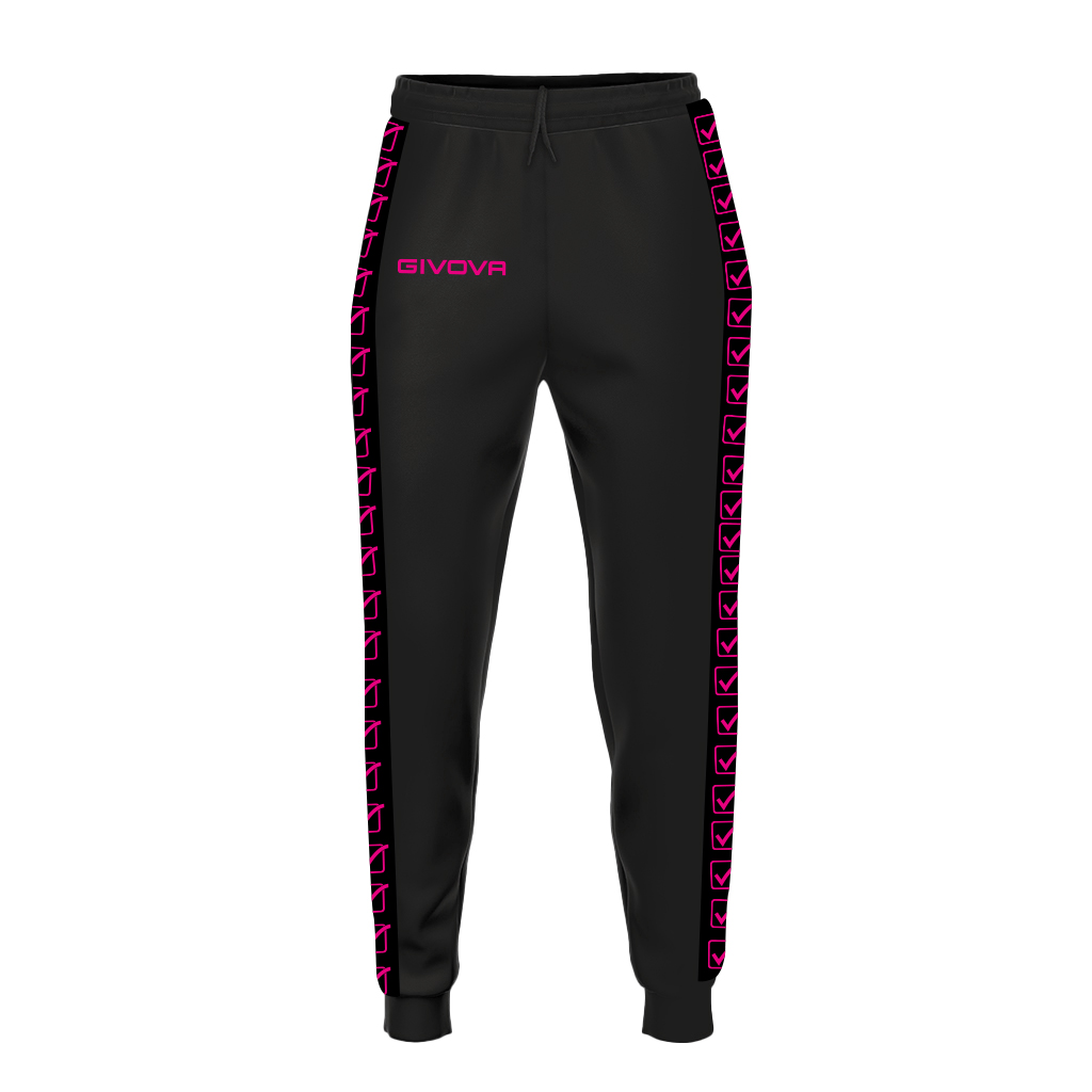 Брюки спортивные Givova PANTALONE TRICOT BAND BA09 черный/фуксия