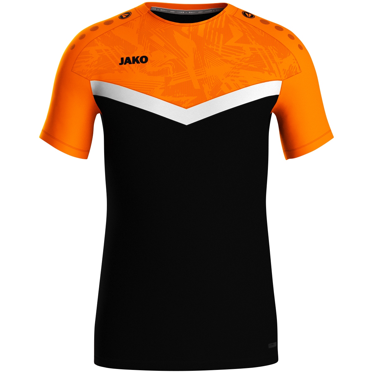 Тренировочная футболка JAKO T-SHIRT ICONIC 6124 черный/оранжевый