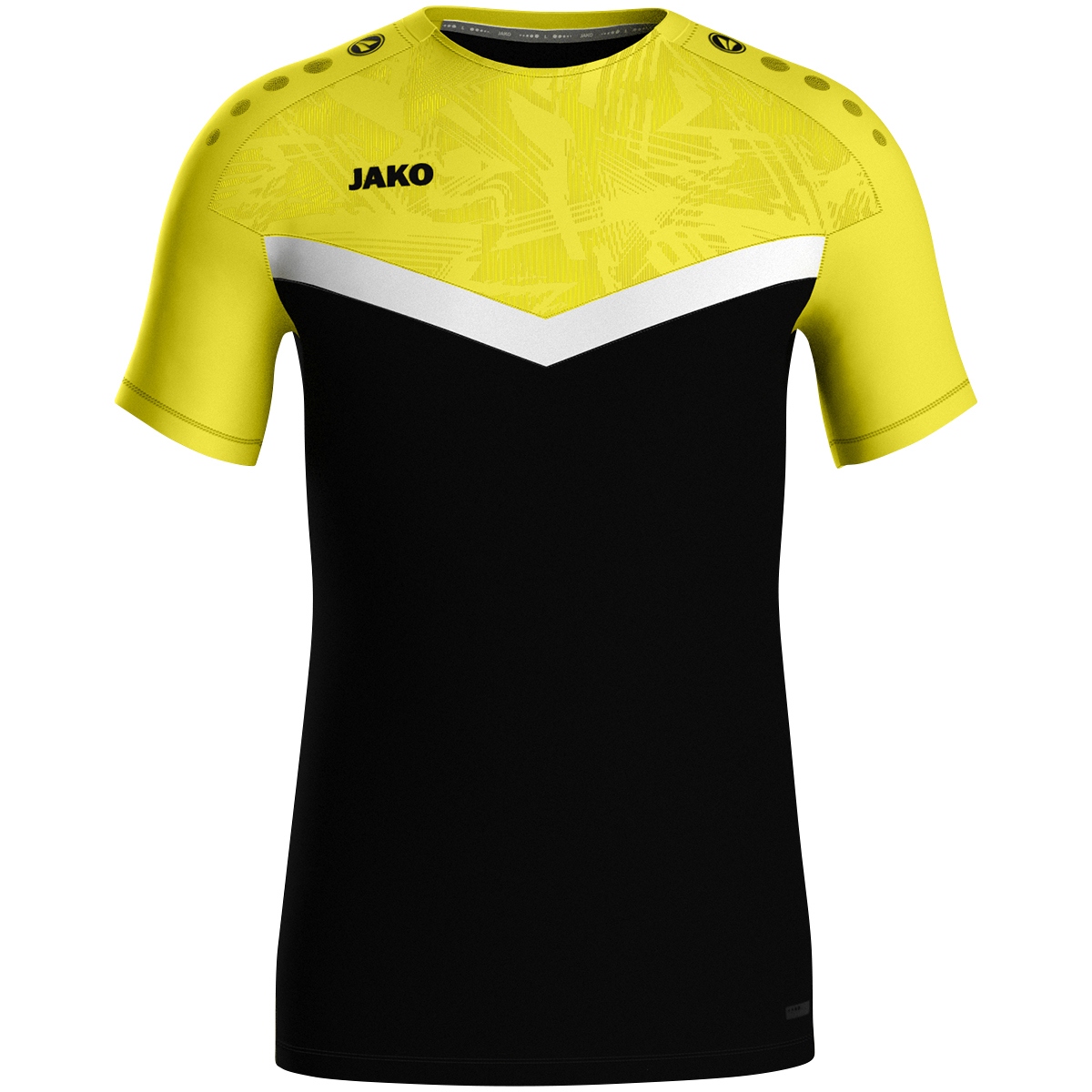 Тренировочная футболка JAKO T-SHIRT ICONIC 6124 черный/желтый