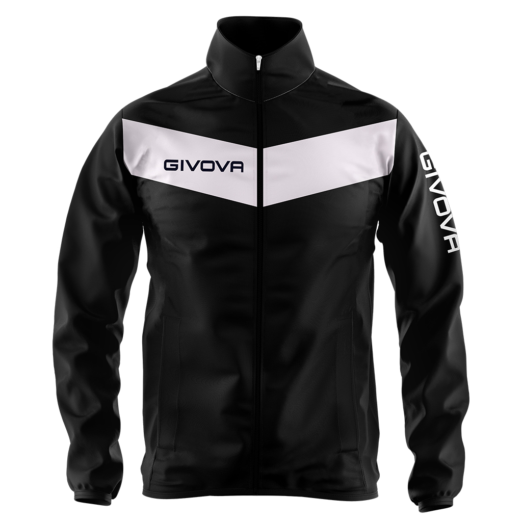 Вітровка Givova RAIN SCUDO CON MESH RJ005 чорний/білий