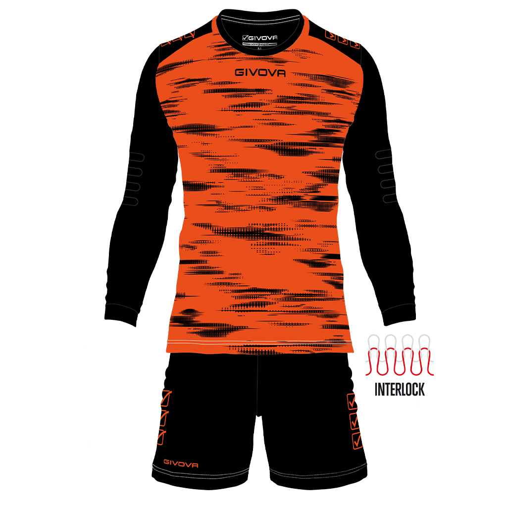 Воротарська форма Givova KIT PORTIERE DIFESA KITP10 помаранчевий/чорний