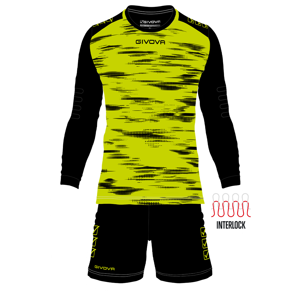 Воротарська форма Givova KIT PORTIERE DIFESA KITP10 салатовий/чорний