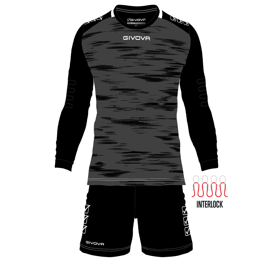 Воротарська форма Givova KIT PORTIERE DIFESA KITP10 сірий/чорний