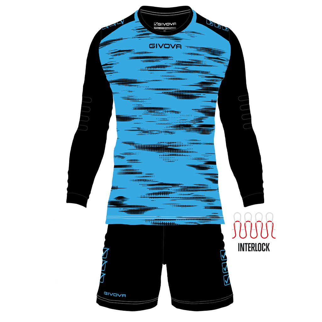 Воротарська форма Givova KIT PORTIERE DIFESA KITP10 синій/чорний
