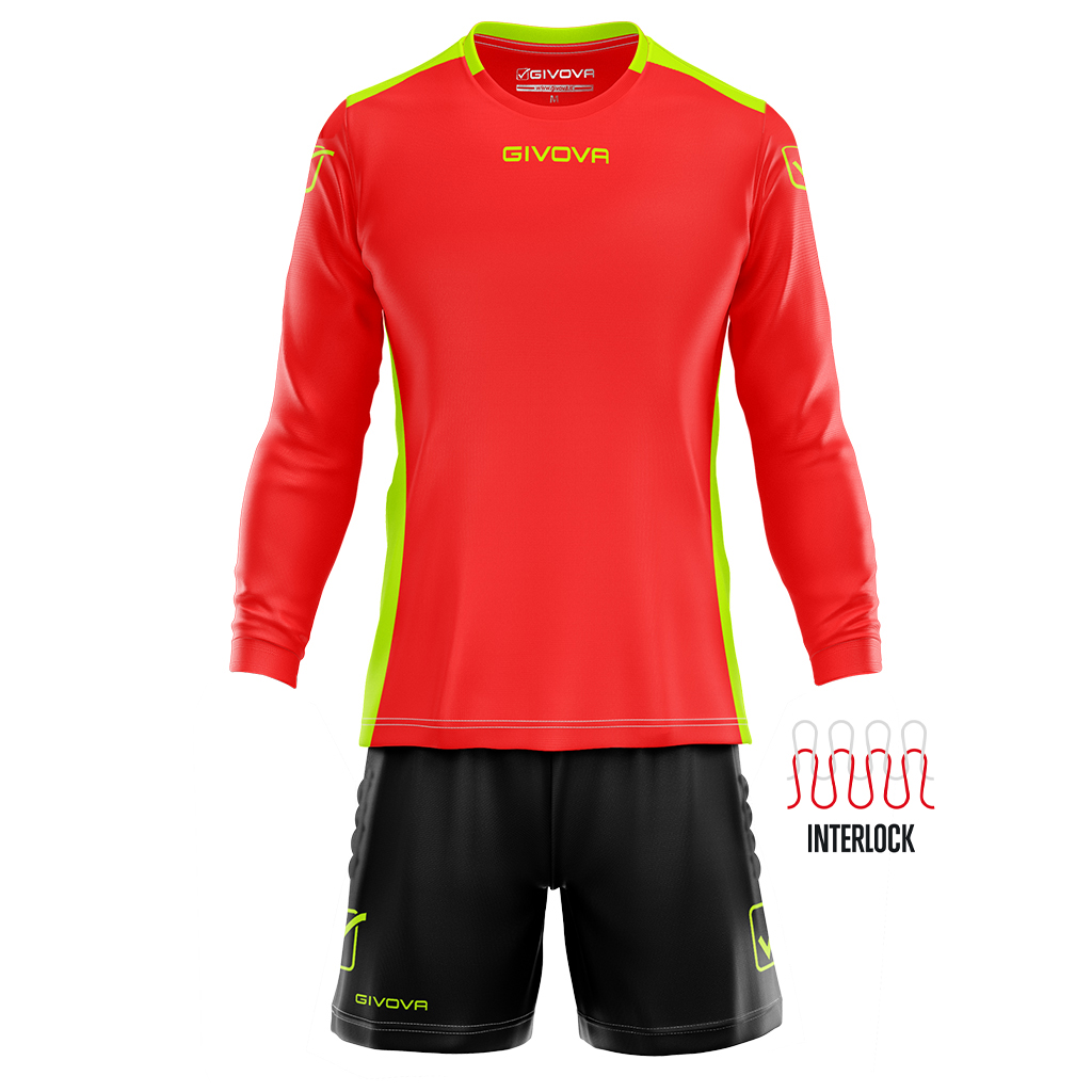 Воротарська форма Givova KIT PORTIERE HYGUANA KITP009 червоний/чорний