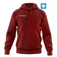 Худі Givova Felpa Con Cappuccio New MA012 бордовий