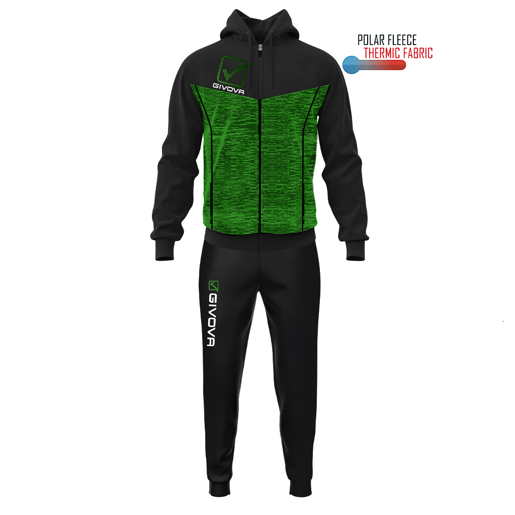 TUTA VISA MELANGE CON CAPPUCCIO POLARFLEECE TR018P